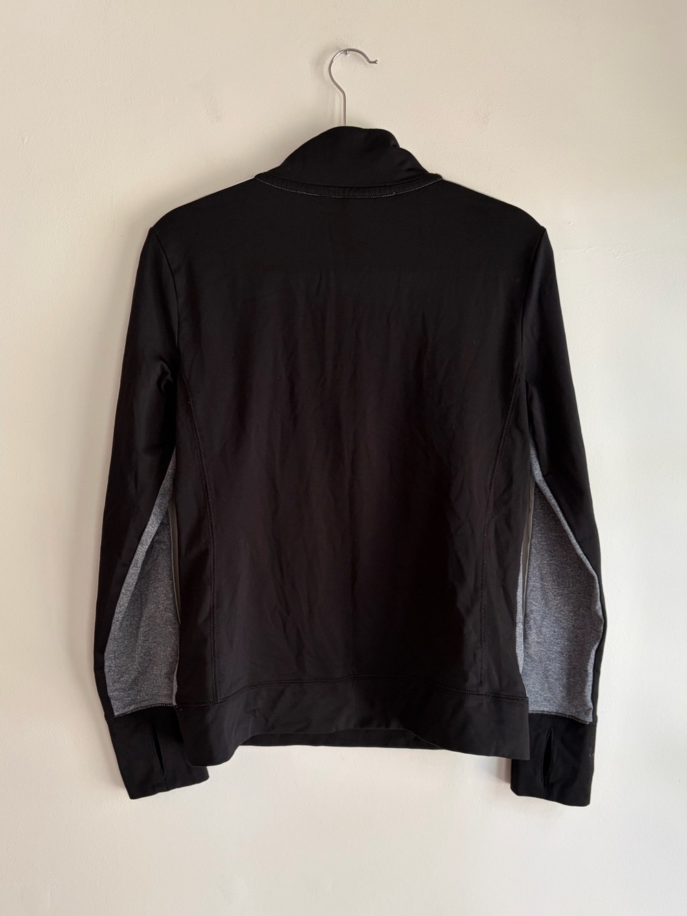 PINK Victoria's Secret Heather Gray Black Quarter Zip Shirt Size M - Picture 5 of 5